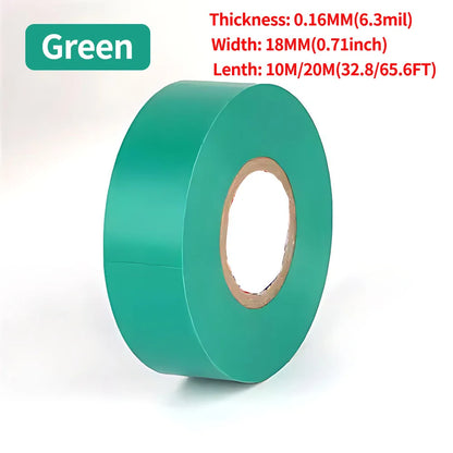 10/50/100 Rollen 10 m/20 m farbiges elektrisches Isolierband, elektrische Verkabelung sicher mit PVC-Vinyl für den Innen- und Außenbereich, zum Binden