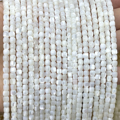 4 6 8 10 MM Natürliche Weiße Perlmutt Mopp Shell Lose Spacer Perlen Für Schmuck Machen DIY Armband halskette Zubehör