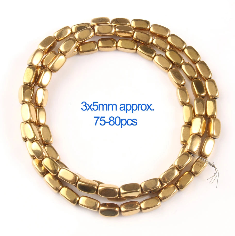 AAA+ Retention Farbe Natürliche vergoldete Hämatit Perle Herz Runde Stern Spacer Lose Perlen für Schmuck Machen DIY Charm Armband