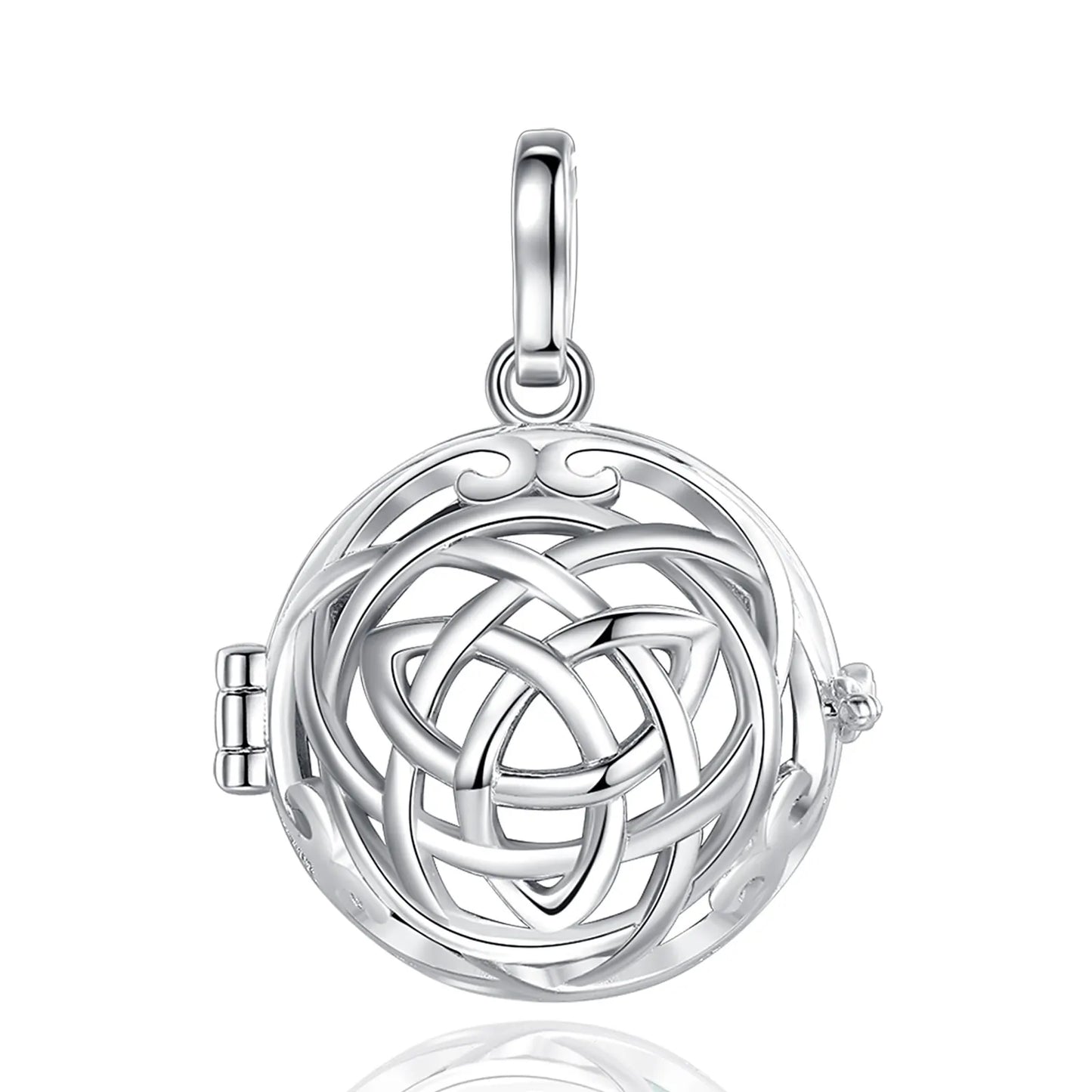Eudora Urne Feuerbestattung Anhänger 20mm Celtic Knoten Käfig Medaillon Asche Halter Andenken Kapsel Halskette Hohl Ball DIY Trendy Schmuck