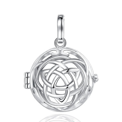 Eudora Urne Feuerbestattung Anhänger 20mm Celtic Knoten Käfig Medaillon Asche Halter Andenken Kapsel Halskette Hohl Ball DIY Trendy Schmuck