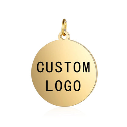 MaiLun 30 Stück lasergravierte Logo-Tags aus Edelstahl, Kreis-Tag, 6–25 mm, runder Charm, gravierbare Anhänger für die Schmuckherstellung