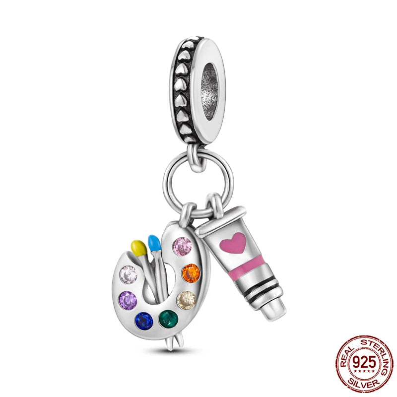 Passend für Qikaola 925 Original-Armbänder, blauer Zirkon, Eule, leuchtende Meeresschildkröte, Oktopus, 925er Silber, Charms, Perlen, DIY, Geburtstag, Schmuck, Geschenk