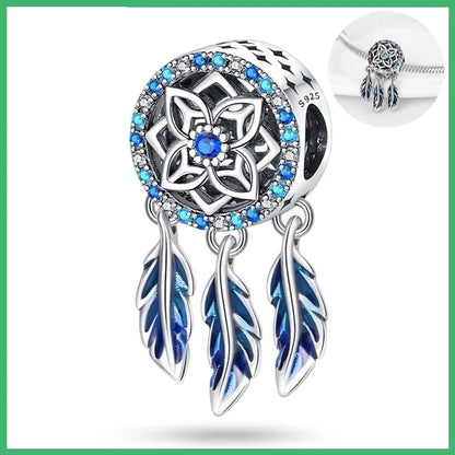 925 Sterling Silber Traumfänger-Anhänger mit Zirkonia, passend für DIY-Armband, Halskette, Geschenk für Sie, Colgante Plata