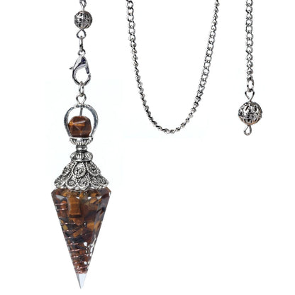 Natürliche Stein Geist Pendel Anhänger Gitter Kette Energie Glück Geheimnisvolle Reiki Harz Für Schmuck Machen Zubehör Halsketten