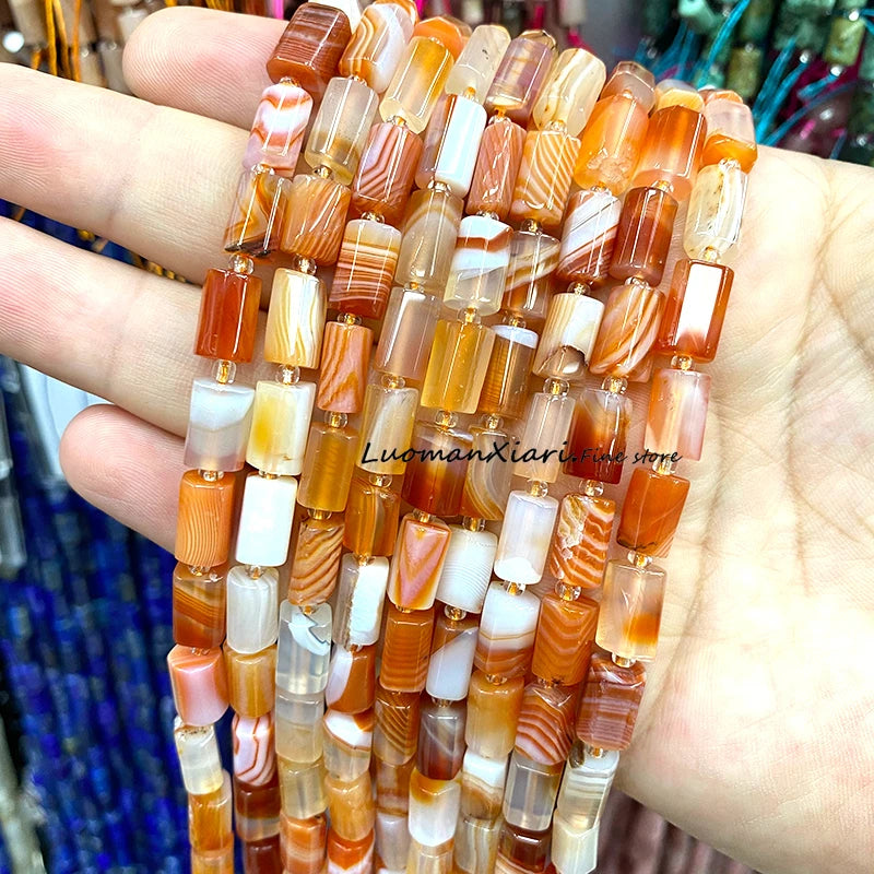 8x12mm Naturstein Grüner Malachit Unregelmäßiger Zylinder Lose Distanzperlen für Schmuckherstellung Diy Armband Charms Zubehör