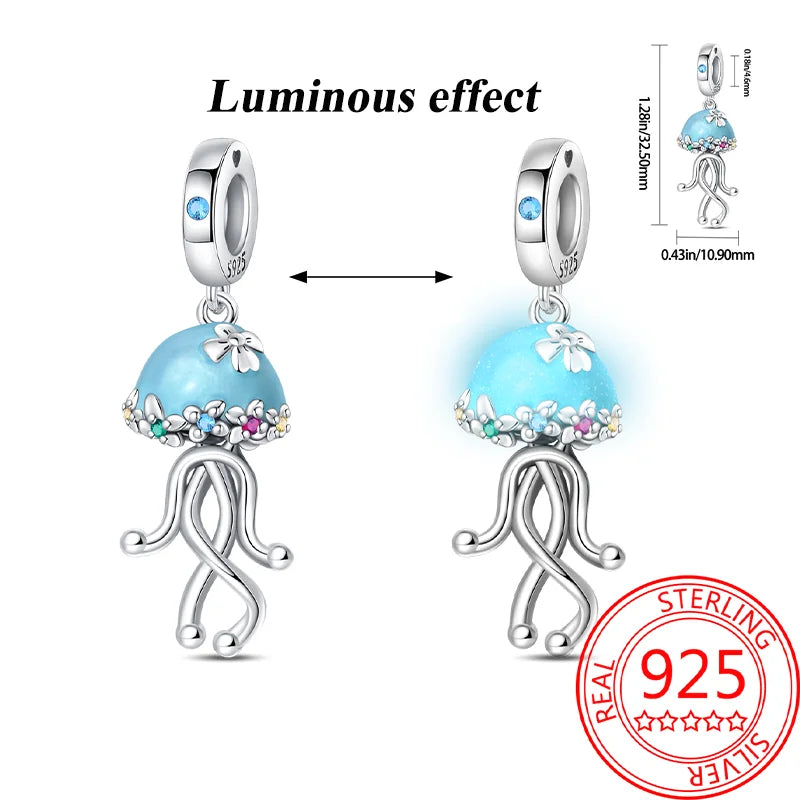 Sommer-Charm-Anhänger aus 925er-Sterlingsilber, Sea World Kingdom, Perlen für Charms, Original-Armband für Damen, Schmuckherstellung