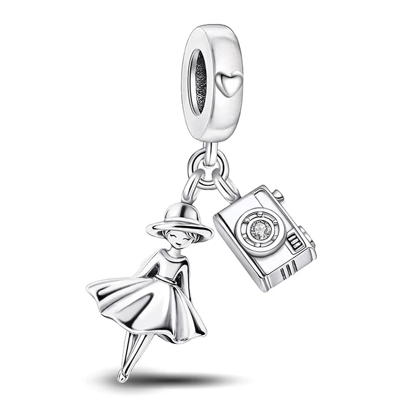 Charms aus 925er-Sterlingsilber für Jungen und Mädchen, Paar-Serie, Vorschlag, Geständnis, Perlen, passend für Original-Pan-Armbänder, edler Schmuck, Geschenk