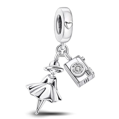 Charms aus 925er-Sterlingsilber für Jungen und Mädchen, Paar-Serie, Vorschlag, Geständnis, Perlen, passend für Original-Pan-Armbänder, edler Schmuck, Geschenk