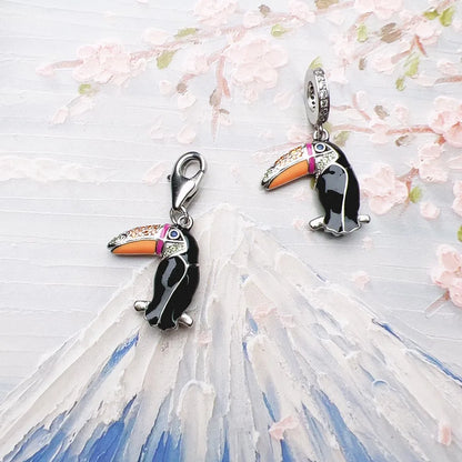 Bunter Touca-Charm-Anhänger im europäischen Stil, reines 925er-Sterlingsilber, süßer Modeschmuck, Club für Damen und Herren