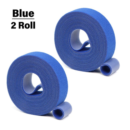 5M/Rolle Wiederverwendbare Kabelbinder Breite 10/15/20/25mm Nylon-Klebeband Klettverschluss Kabelorganisator-Band