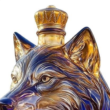 Hundekopf-Whisky-Dekanterflasche, künstlerischer, auslaufsicherer Spirituosenspender für Bourbon Wodka, einzigartige Heimbar-Dekoration und Gespräch