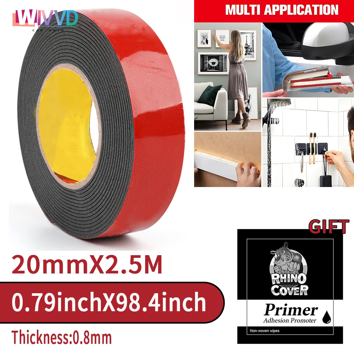 Doppelseitiges Klebeband, Klebeband, 2,5 m, extra starke Doppelbänder, spezielles doppelseitiges Klebeband für Telefon, LCD, Auto-Bildschirm-Reparaturband