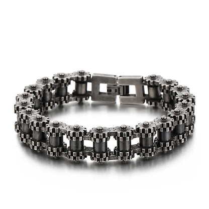 Retro Schwere Bürste Edelstahl Motorrad Kette Armband 11/13 MM Breite Herren Frauen Bike Biker Armbänder Hip-Hop Schmuck 19-23 cm