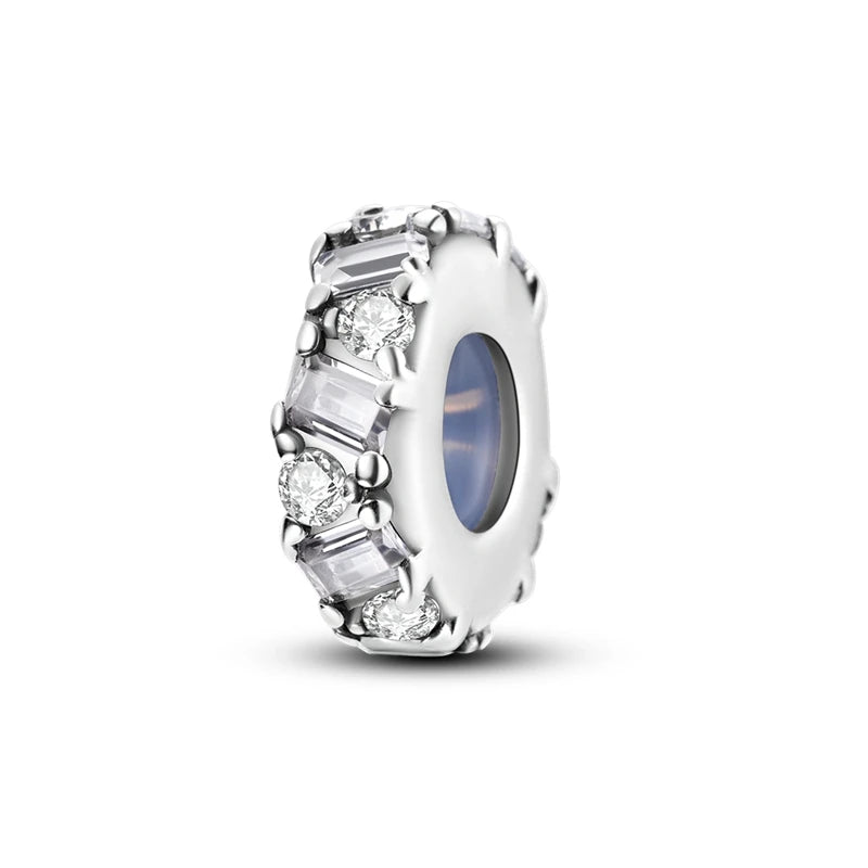 Charm Heiße Verkäufe 925 Sterling Silber Charms Perlen CZ Pave Runde Clip Charms Fit Original Armband Halskette Charms Schmuck Geschenk