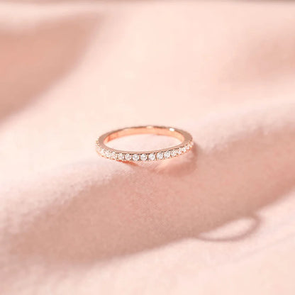 Trumium 2 mm echtes S925-Sterlingsilber, Ehering, Zirkonia, volle Ewigkeit, stapelbar, Verlobungsringe für Frauen und Mädchen, Geschenke