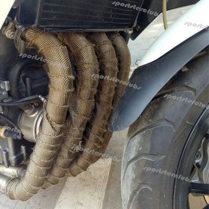 5M/10M/15M Titan Schwarz Fiberglas Thermische Auspuff Header Rohr Wärme Wrap Turbo Rohr verteiler Wärmedämmung Band Rolle 50mm