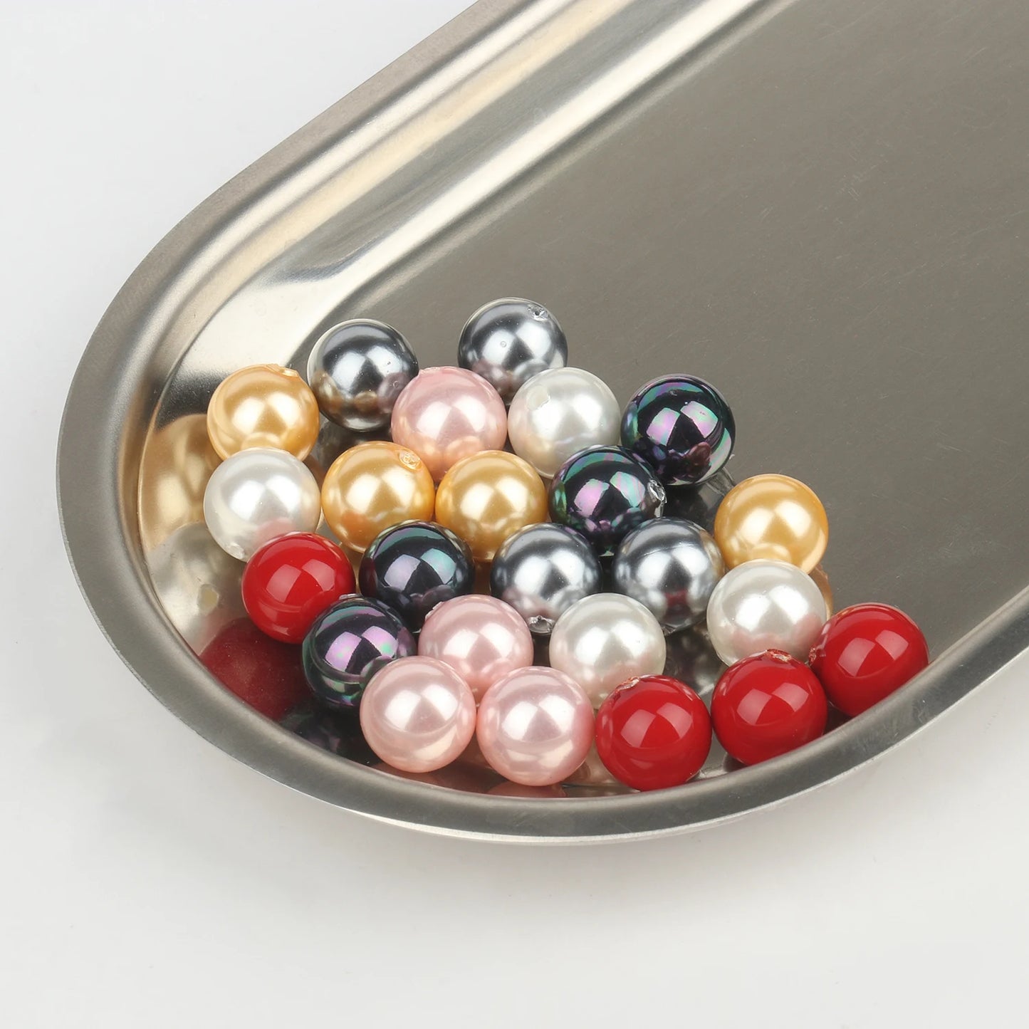 Großhandel 5 stücke Natürliche Shell Perle Perlen 6mm 8mm 10mm 12mm Runde Lose Perlen Gebohrt Halb loch Perlen Für Ohrring Schmuck Machen