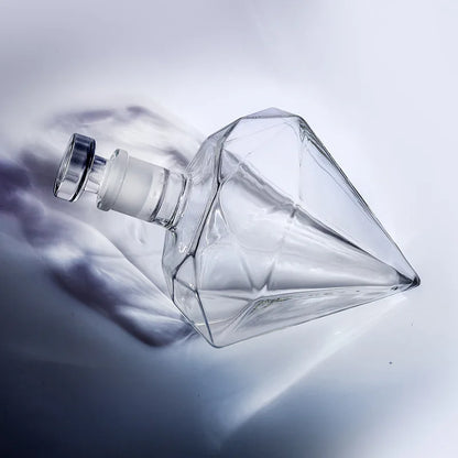 850 ml Diamant Weinglas Flasche Wein Set Anzug mit Holzsockel Whisky Dekanter Originalität für Bar Home Ornament Geschenk