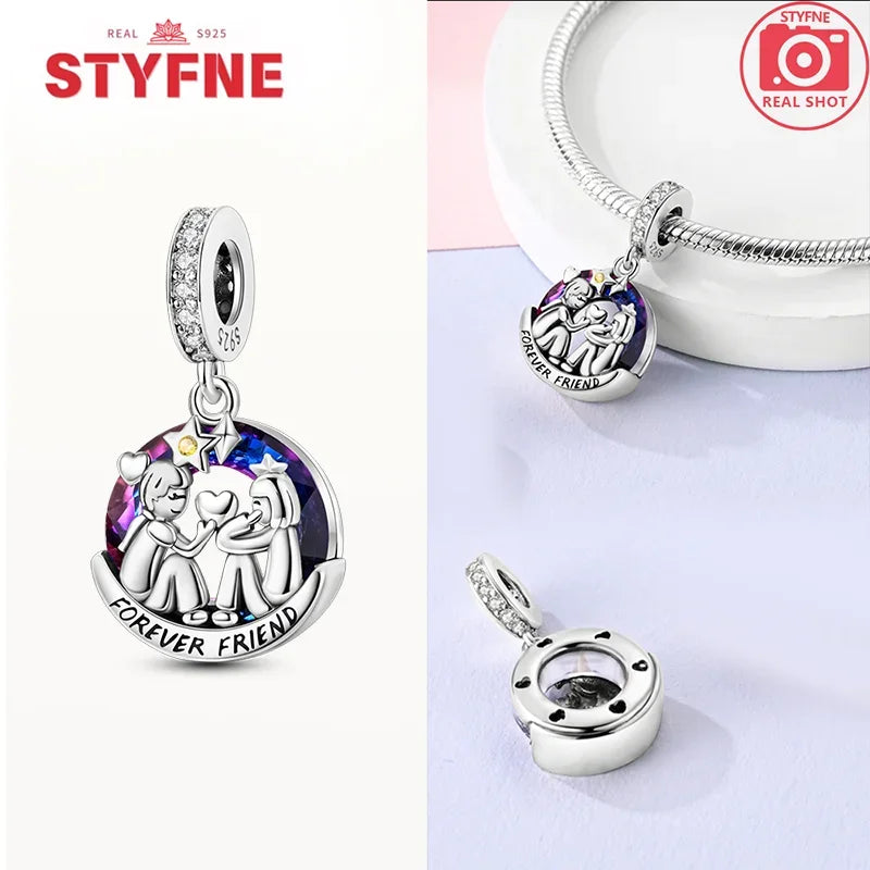 Echt Silber S925 Perlen Für Immer Freund Liebe Stern Charms Fit Original Armband DIY Perle für Frauen Schmuck Feine Geschenk Original