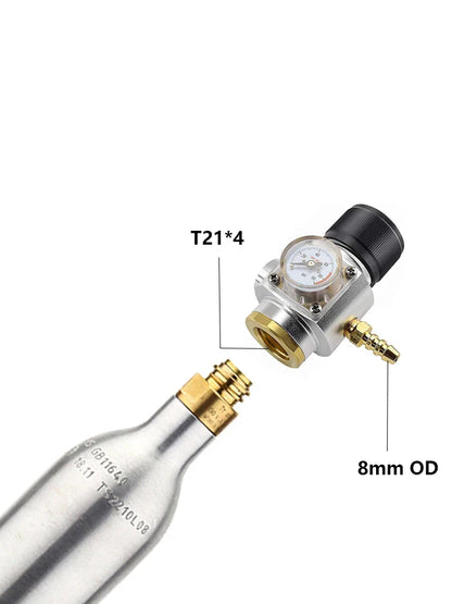 0,6 l leerer CO2-Zylinder-Aluminium-Soda-CO2-Tank mit TR21-4-Ventil, kohlensäurehaltige Süßwasser-Getränke-Nachfüll-Soda-Maker