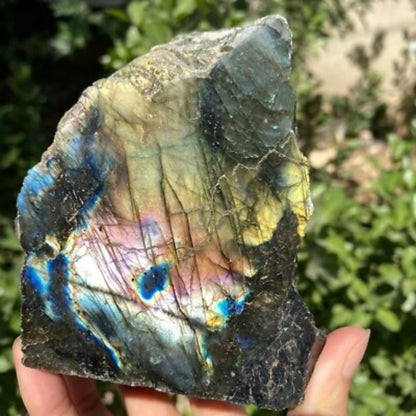 1 Stück natürlicher LABRADORIT-SLAB, polierte Labradorit-Scheibe, roher Labradorit-Stein im Großhandel, perfektes Geschenk für Sammler