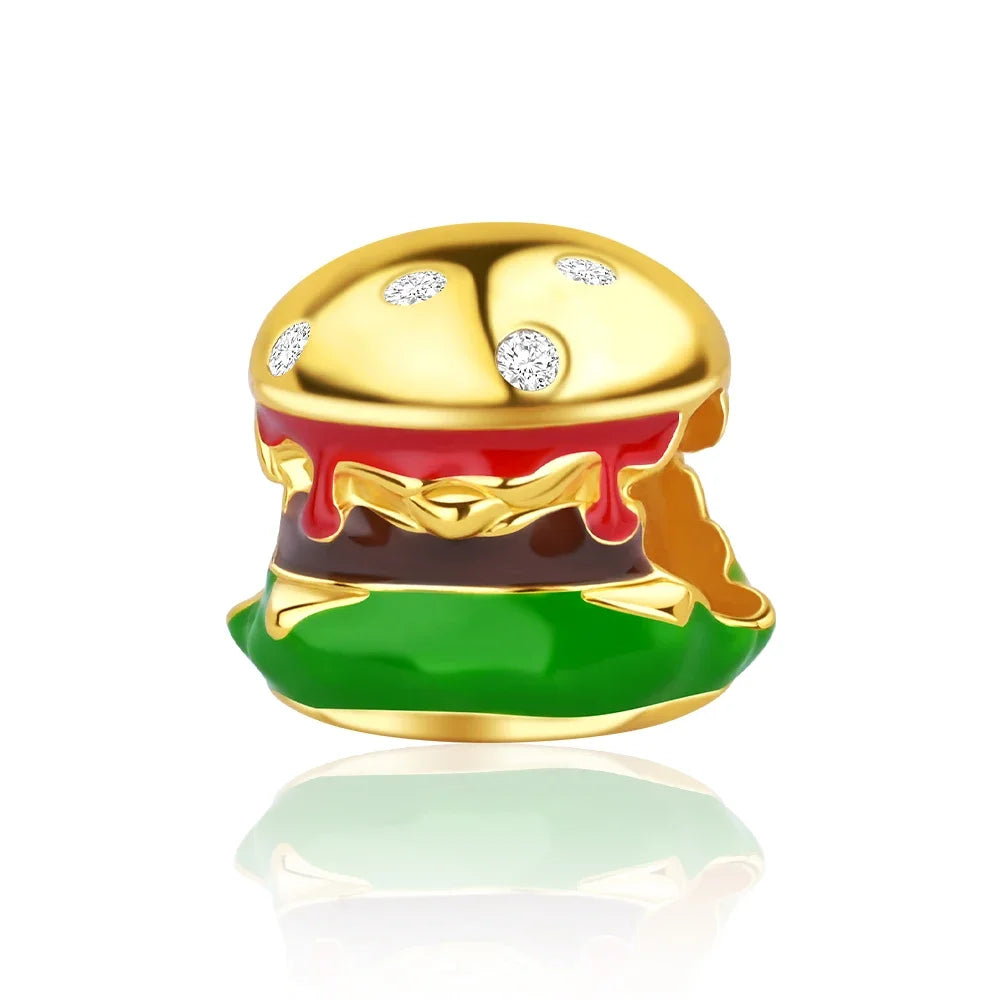 Original funkelnde Charm-Perlen aus 925er-Sterlingsilber, Gold, Rose, heller Stern, Herz, passend für Armbänder, DIY-Jubiläums-Schmuck, Geschenk