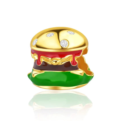 Original funkelnde Charm-Perlen aus 925er-Sterlingsilber, Gold, Rose, heller Stern, Herz, passend für Armbänder, DIY-Jubiläums-Schmuck, Geschenk