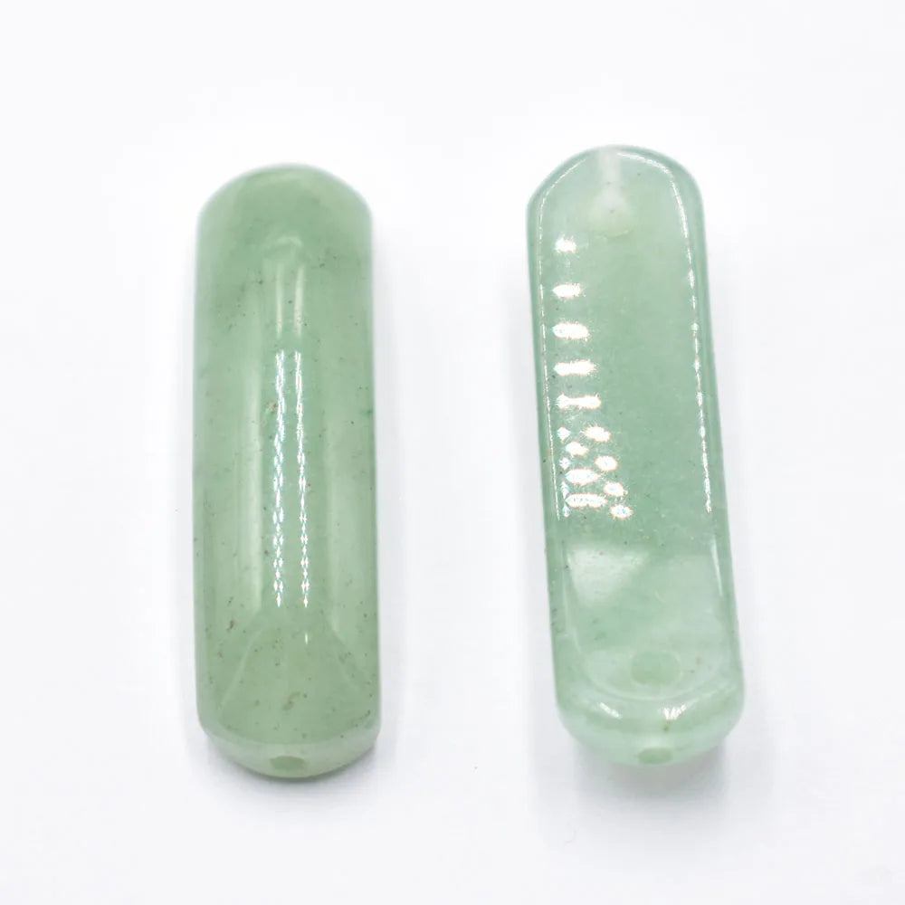 Wholesale10pcs/lot Natürlicher Fluorit Stein Kristall Stecker Anhänger Mode Armband Halskette Zubehör für Schmuckherstellung