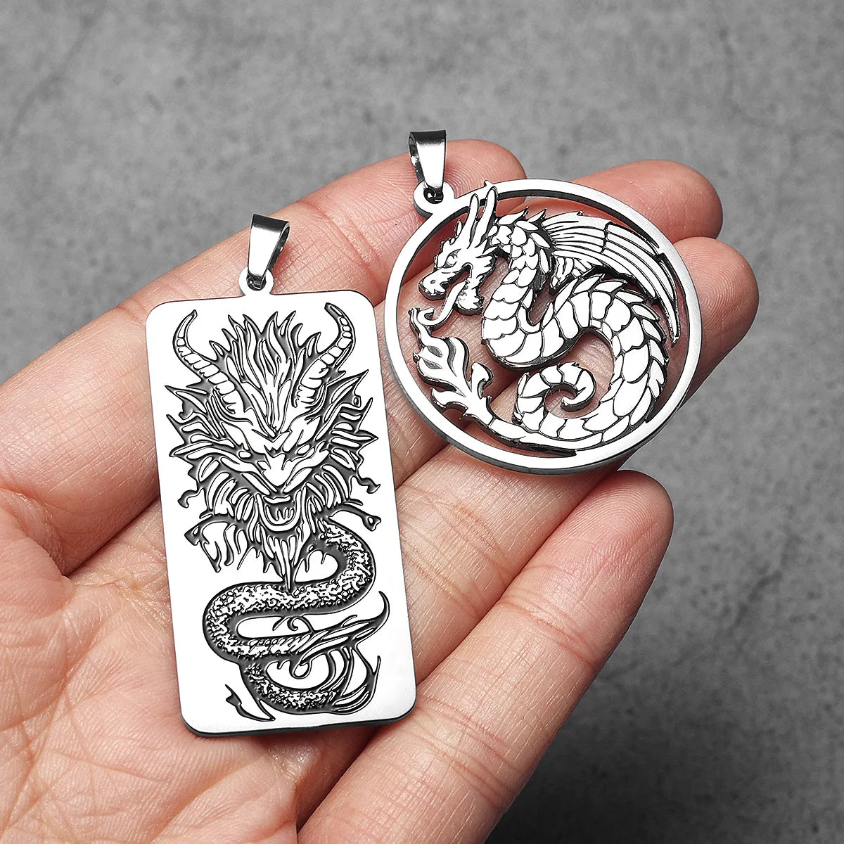 Fliegender Drache Hohl Männer Halsketten Edelstahl Anhänger Pullover Kette Frauen Punk Mode Schmuck Zubehör Geschenke Großhandel