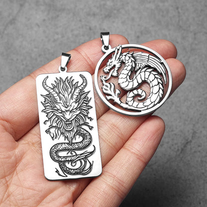 Fliegender Drache Hohl Männer Halsketten Edelstahl Anhänger Pullover Kette Frauen Punk Mode Schmuck Zubehör Geschenke Großhandel