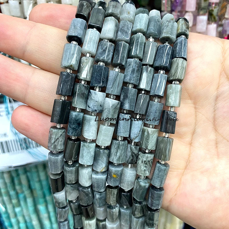 8x12mm Naturstein Grüner Malachit Unregelmäßiger Zylinder Lose Distanzperlen für Schmuckherstellung Diy Armband Charms Zubehör