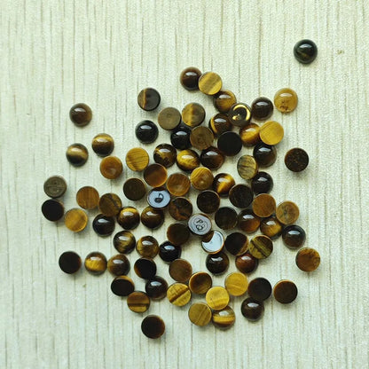 Großhandel 100 Stück Mode gute Qualität Naturstein runde Cab Cabochon Perlen 6mm für Schmuck Zubehör Herstellung