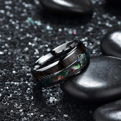 Mode Wikinger Baum des Lebens Edelstahl Abalone Muschel ringe für Männer Odin Norse Wikinger Runen ringe Retro Amulett Schmuck Geschenk