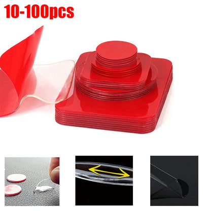 10–100 Stück superstarkes doppelseitiges Klebeband, wasserdicht, transparent, spurlos, selbstklebendes Acryl-Pad-Patch, klebrig, für Zuhause und Büro