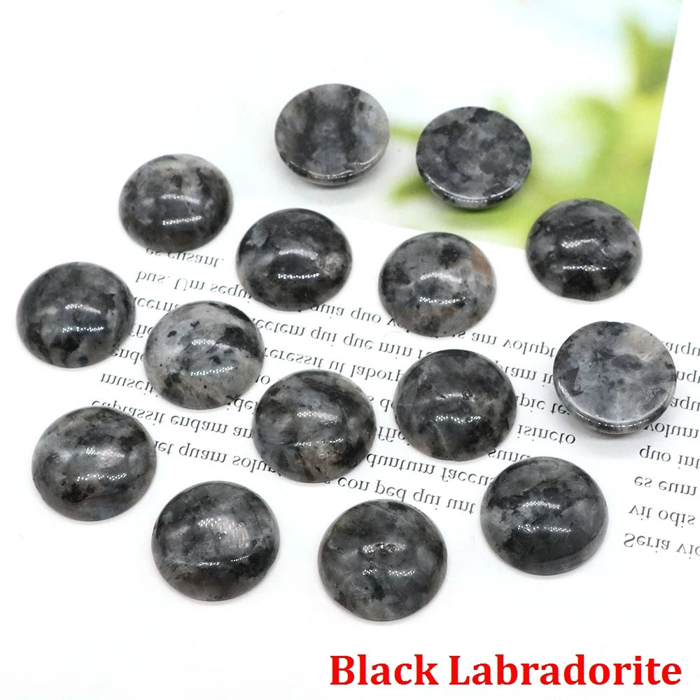 5 teile/los Natürliche Stein Cabochon Spacer 6 8 10 12 14 16 18 20 25mm Runde Cabochons Cameo für DIY Schmuck Zubehör
