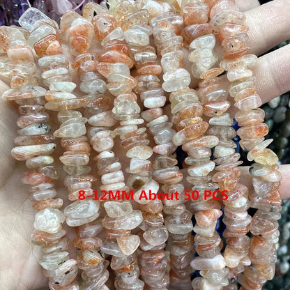 Natürliche Sonnenstein Edelsteine Unregelmäßige Facettierte Rondelle Runde Lose Spacer Perlen Für Schmuck Machen DIY Armband Halskette Zubehör