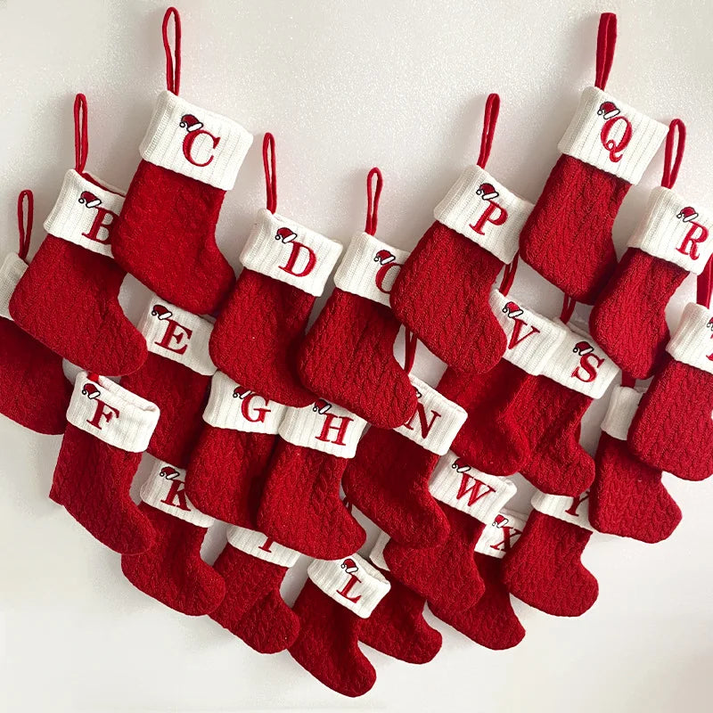 Roter Hut, Buchstabe, Weihnachtssocken, Navidad, Natal, Weihnachtsbaum, Strumpf, Ornament, Geschenk, Stricken, Schneeflocke, Weihnachtsdekoration 2024