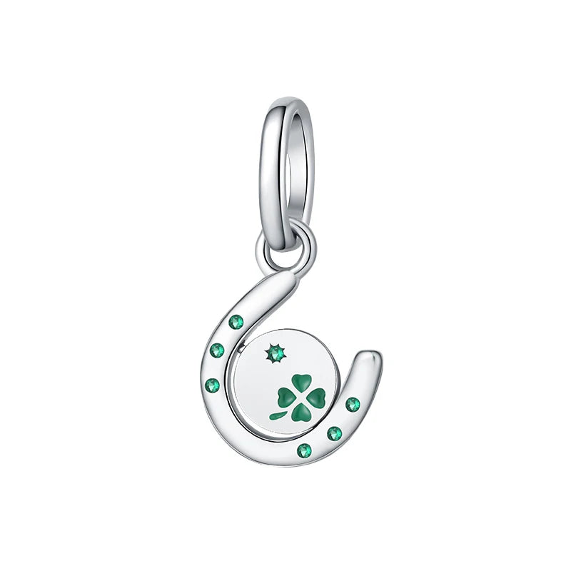 Anhänger aus 925er-Sterlingsilber, grüne Serie, Blumenbaum, Apfel-Anhänger, DIY, feine Perlen, passend für Original-Charms-Armbänder, Damenschmuck, Diy