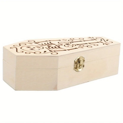 Haustier-Gedenkgeschenke, Sargförmige Boxen, Urne, handgeschnitztes Knochen aus Holz, Vintage-Dekor, Katzenasche, Handbuch