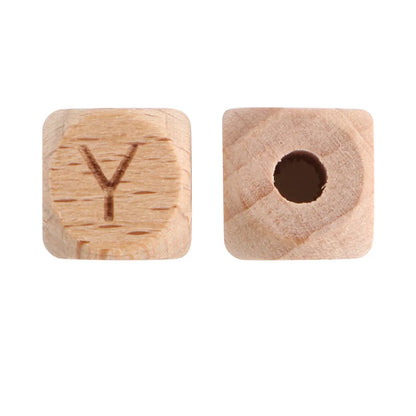 10/20/30/50 Stück Buchenholz-Buchstabenperlen 10mm 12mm Umweltfreundliche Naturholz-Alphabetperlen für Armband- und Halskettenherstellung