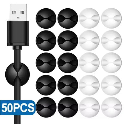 5/10/20/50Pcs Kabel Wickler Organizer USB Ladekabel Clips Schreibtisch Ordentlich Organizer Draht Kabel halter Protektoren In Home Office Auto