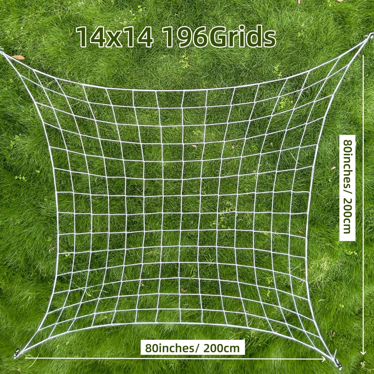 4'' Mesh Grow Zelt-Spaliernetz, robustes elastisches Pflanzennetz mit Stahlhaken, flexible Hydrokultur-Unterstützung für die Gartenbau