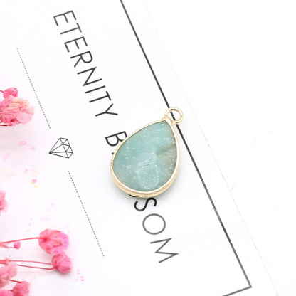 Multishape Natürliche Amazonites Anhänger Charms Natürliche Blaue Stein Stecker für Die DIY Jewerly Halskette Armband Zubehör
