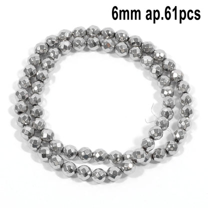 Großhandel AAA Rhodium Hämatit Perlen Charms Herz Stern Rohr Facettierte Runde Unregelmäßige Geometrische Form Perlen Für Schmuck Machen