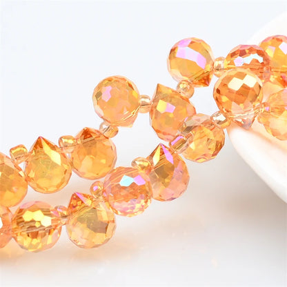 Österreich AB Farbe Kristall Erdbeere Perlen 10*8mm Glänzende Facettierte Glas Perlen für Schmuck Machen DIY Hochzeit Kleid zubehör