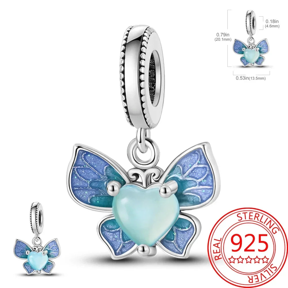 Exquisiter kleiner Affe aus 925er-Sterlingsilber, umarmender roter Herz-Anhänger, passend für Armbänder, Halsketten, Party-Paarung mit handgefertigten Geschenken
