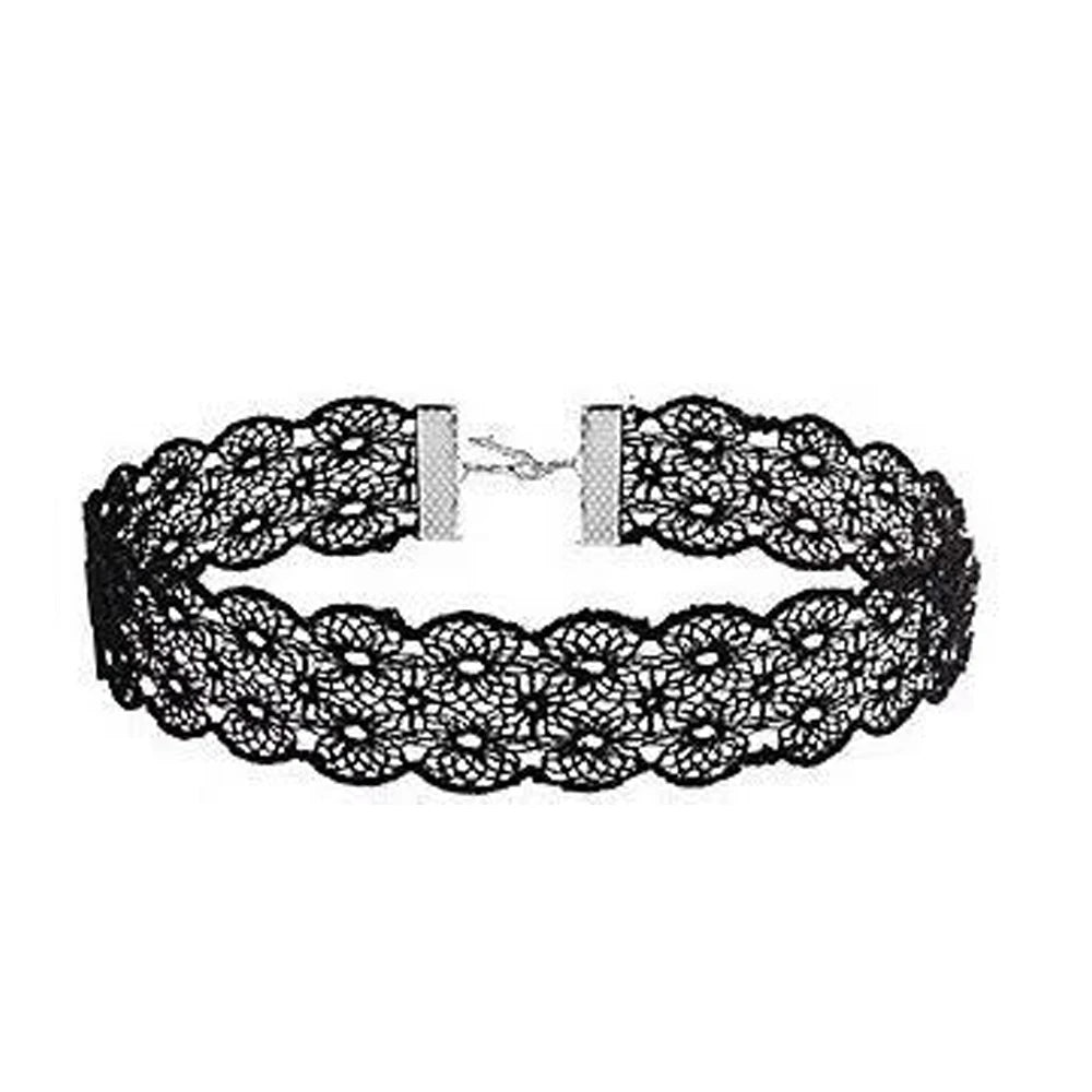 Neo-Gothic Punk Schwarz Sexy Spitze Halskette Für Frauen Mode Retro Schlüsselbein Kette Halloween Kragen Halsband Steampunk Geschenke
