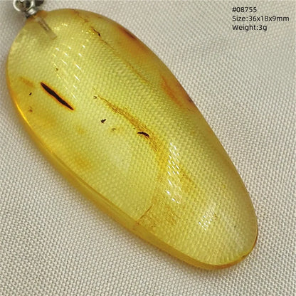 Natürlicher gelber Bernstein-Anhänger für Damen und Herren, gelber Bernstein mit Stein, Halskette, Heilschmuck, AAAAA