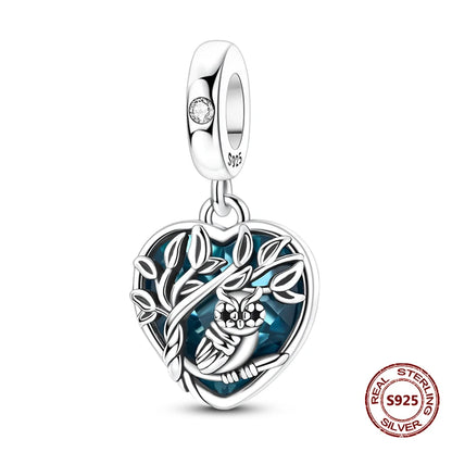 Teufelsaugen-Charm aus 925er Silber, Original-Hand der Fatima, blauer Zirkon, Kreuz, blaue Augen, passend für Armbänder, DIY-Herstellung von Schmuck, Geschenk